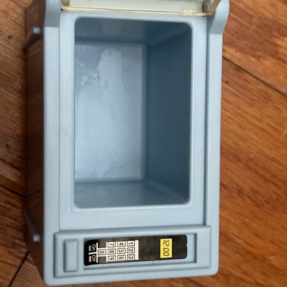 1990 Vintage Playskool Dollhouse Blue Microwave or Replacement 3x2x2